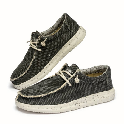 Herren Schnürschuhe mit strukturierter Oberfläche und kontrastierender Sohle-Men Footwear-Alpenkind