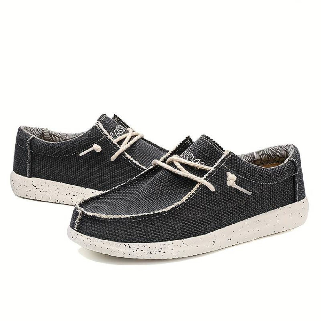 Herren Schnürschuhe mit strukturierter Oberfläche und kontrastierender Sohle-Men Footwear-Alpenkind