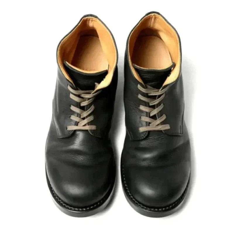 Herren Schnürstiefeletten mit Rundkappe-Men Footwear-Alpenkind