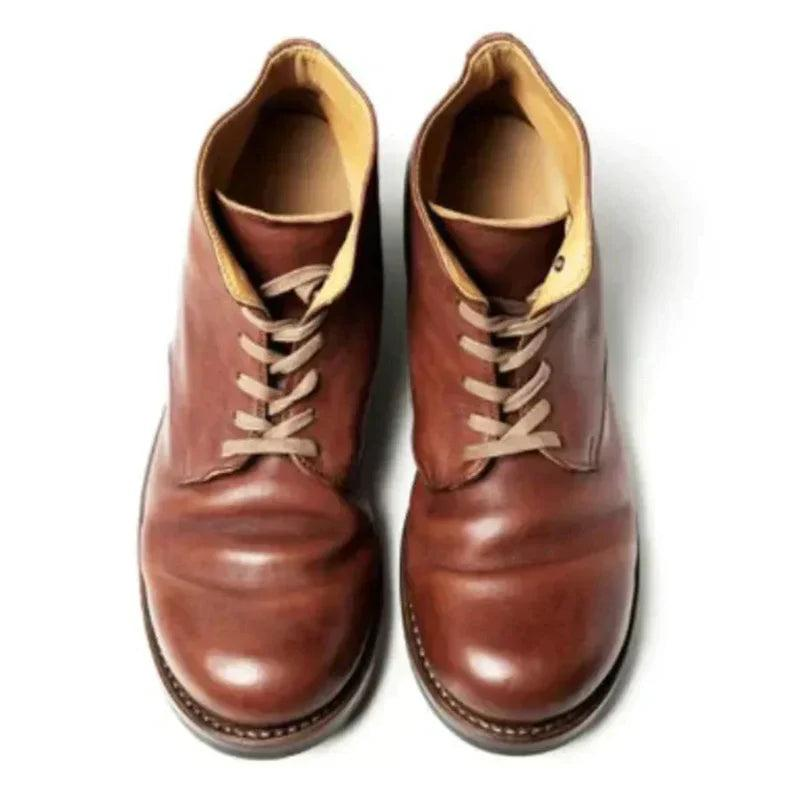 Herren Schnürstiefeletten mit Rundkappe-Men Footwear-Alpenkind