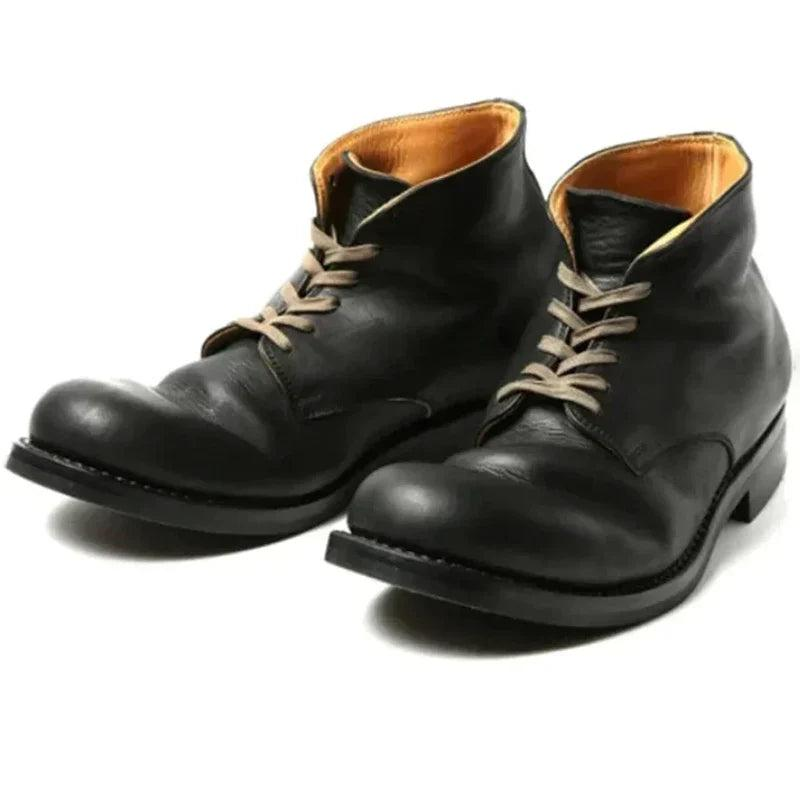 Herren Schnürstiefeletten mit Rundkappe-Men Footwear-Alpenkind