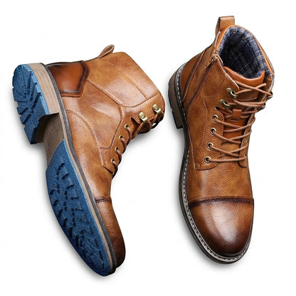 Herren-Schnürstiefeletten mit seitlichem Reißverschluss-Footwear for men-Alpenkind