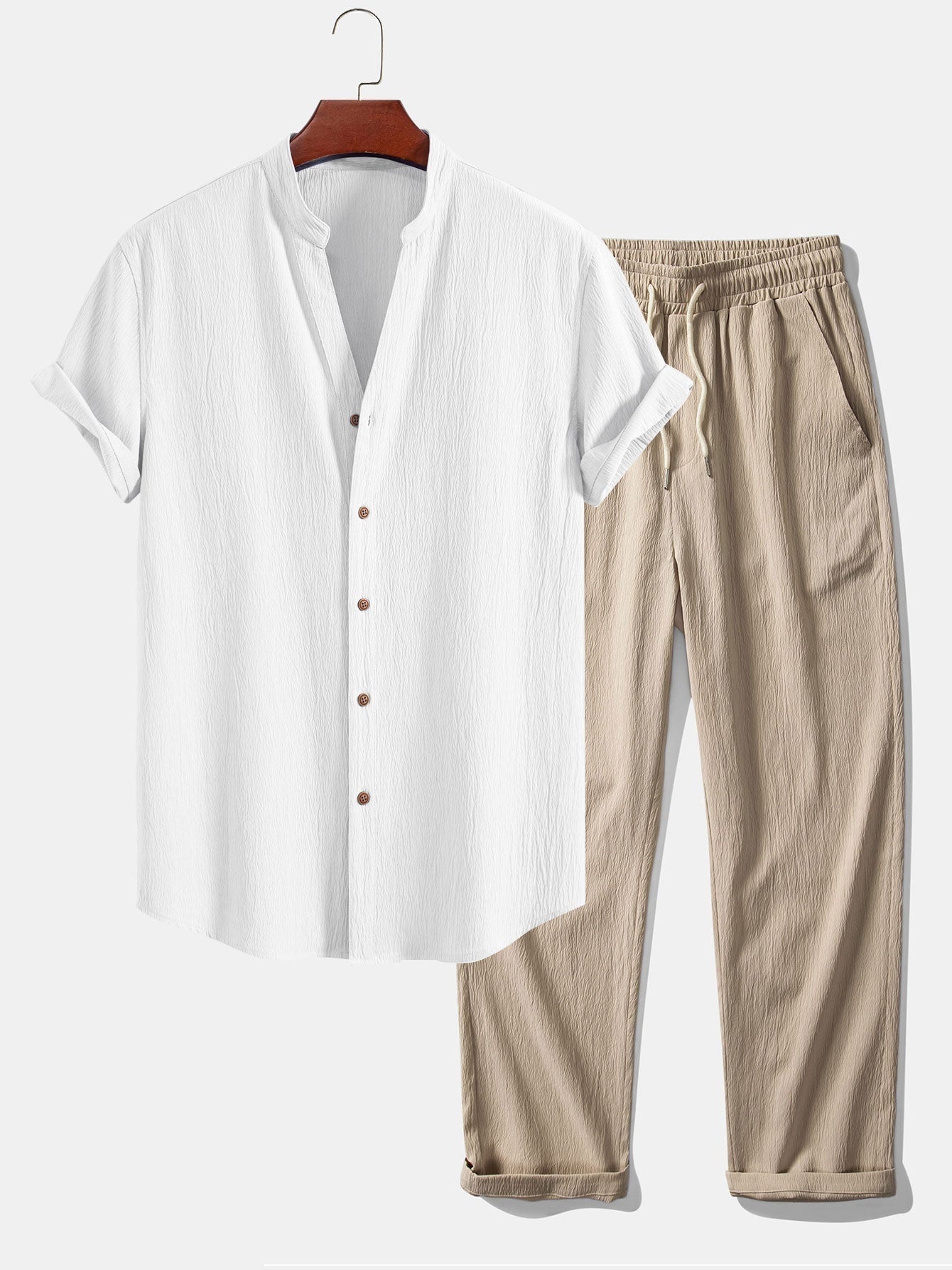 Herren-Set aus kurzärmeligem Hemd und Hose-Sets for Men-Alpenkind