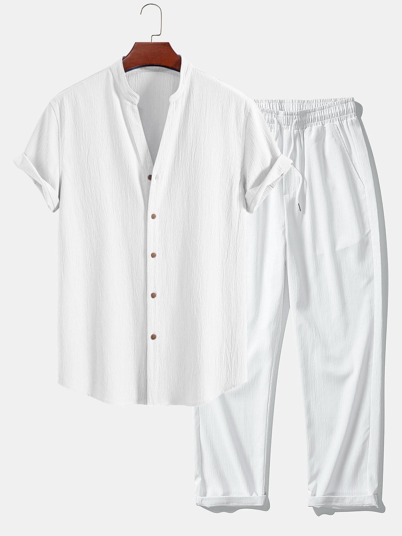 Herren-Set aus kurzärmeligem Hemd und Hose-Sets for Men-Alpenkind