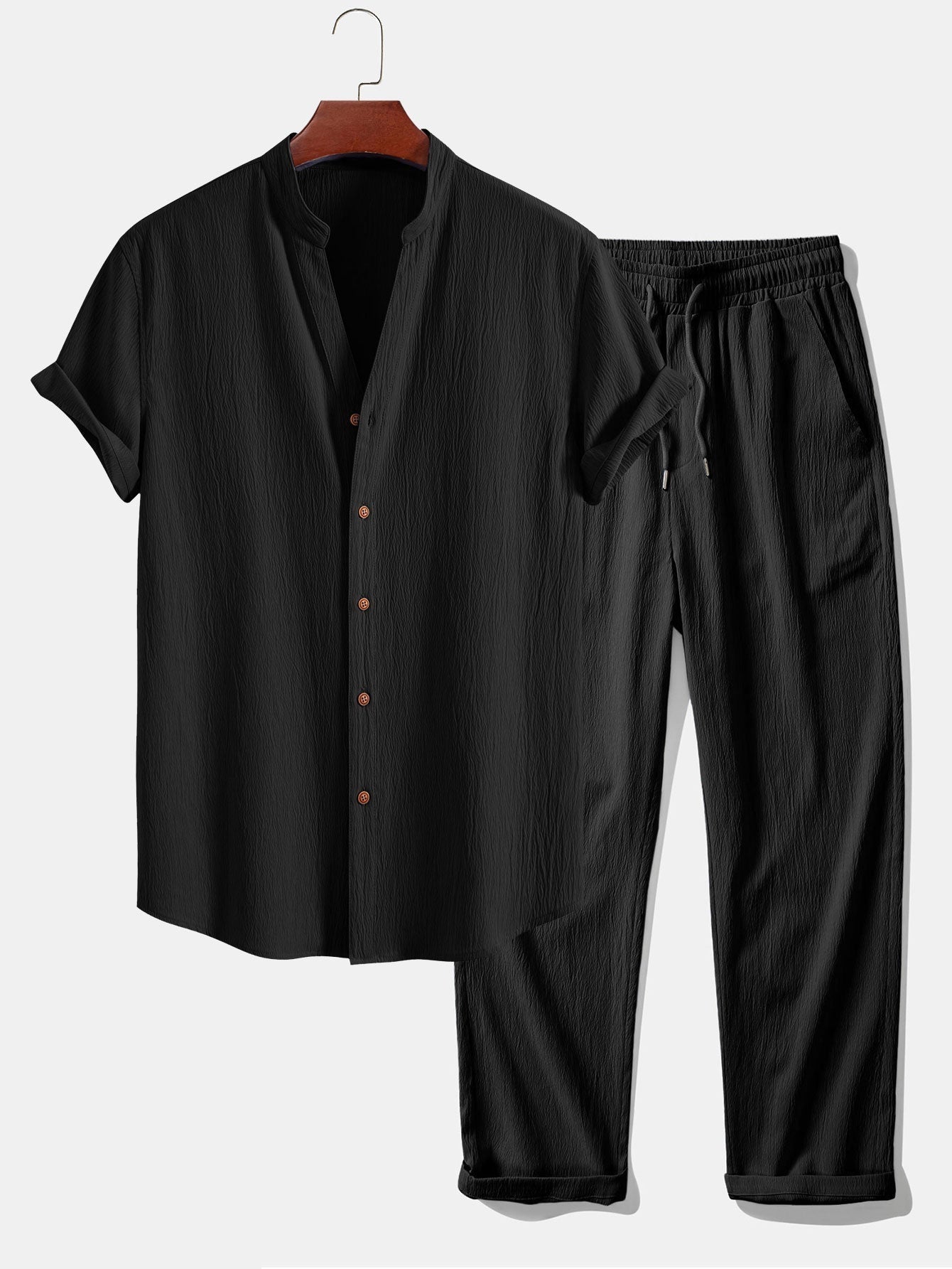 Herren-Set aus kurzärmeligem Hemd und Hose-Sets for Men-Alpenkind