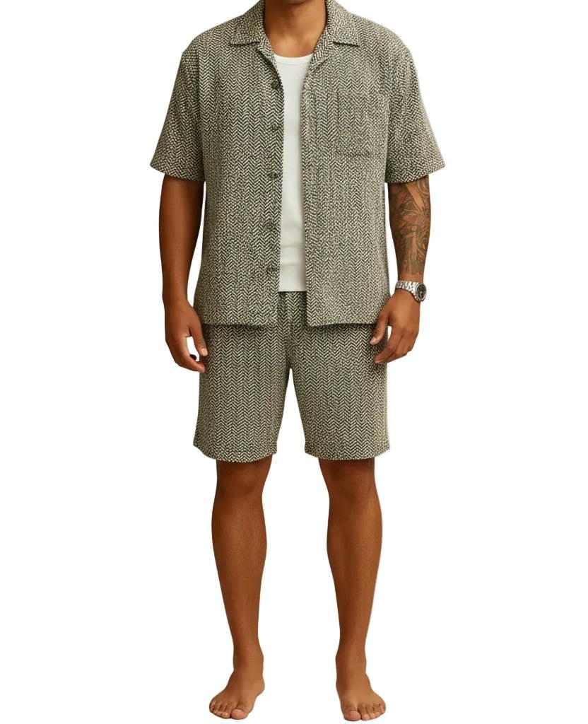 Herren-Set aus Kurzarmhemd und Shorts-Alpenkind