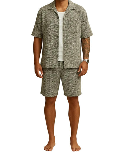 Herren-Set aus Kurzarmhemd und Shorts-Alpenkind