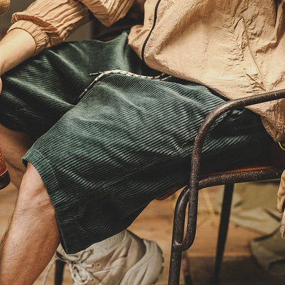 Herren-Shorts aus Kord mit Kordelzug-Shorts for men-Alpenkind