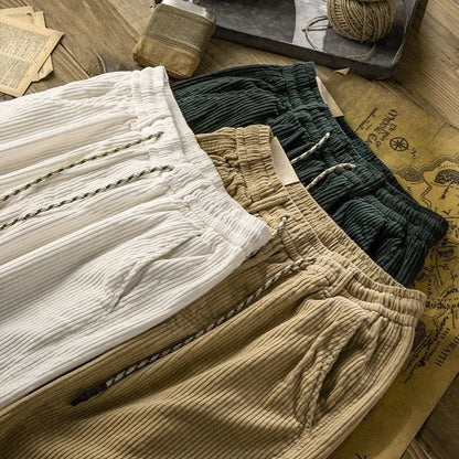 Herren-Shorts aus Kord mit Kordelzug-Shorts for men-Alpenkind
