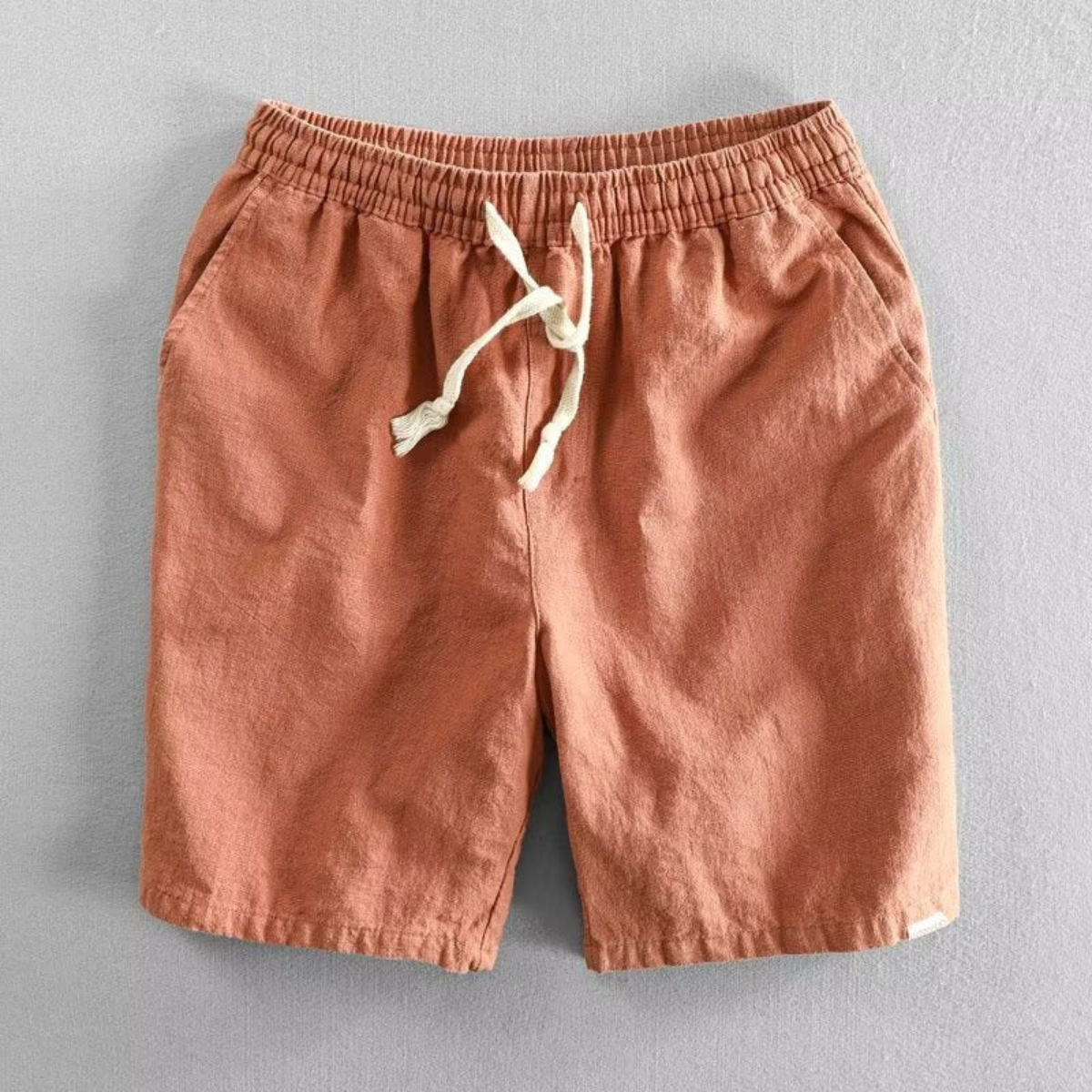 Herren-Shorts aus Leinenmischgewebe mit Kordelzug-Shorts for men-Alpenkind