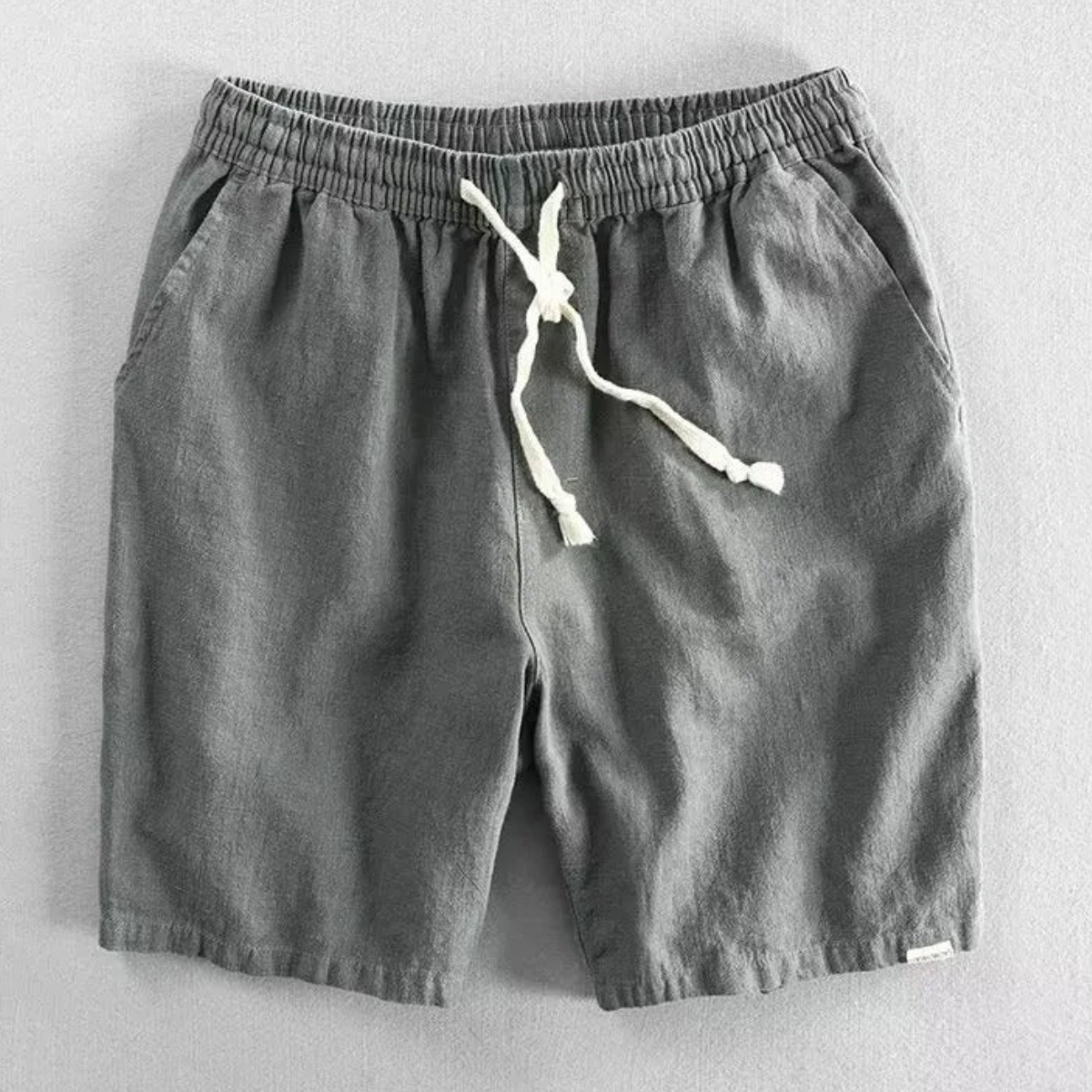Herren-Shorts aus Leinenmischgewebe mit Kordelzug-Shorts for men-Alpenkind