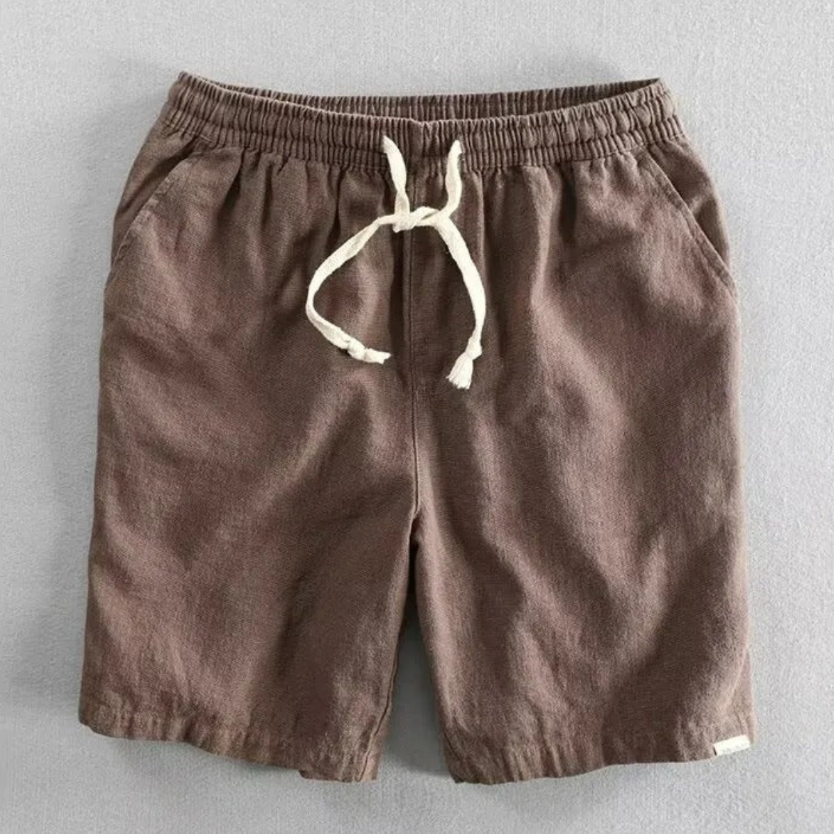 Herren-Shorts aus Leinenmischgewebe mit Kordelzug-Shorts for men-Alpenkind