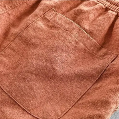 Herren-Shorts aus Leinenmischgewebe mit Kordelzug-Shorts for men-Alpenkind
