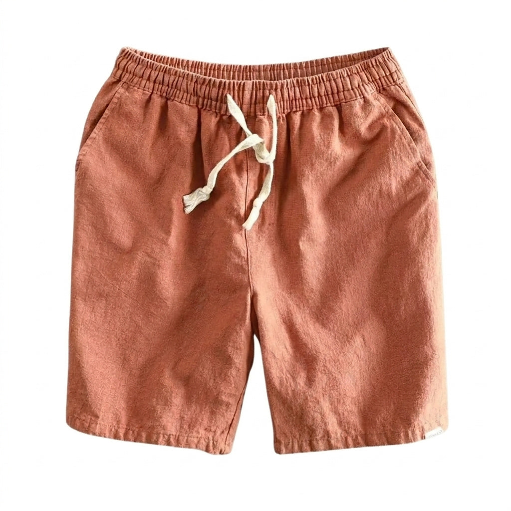 Herren-Shorts aus Leinenmischgewebe mit Kordelzug-Shorts for men-Alpenkind