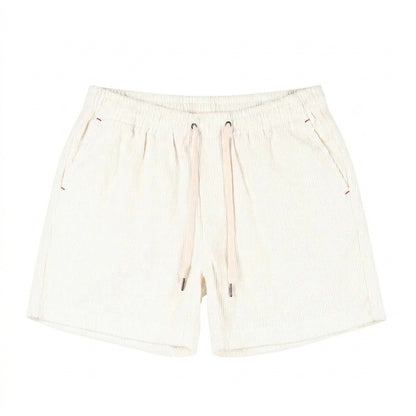 Herren Shorts mit elastischem Bund und Kordelzug und Rippenstruktur-Shorts for men-Alpenkind