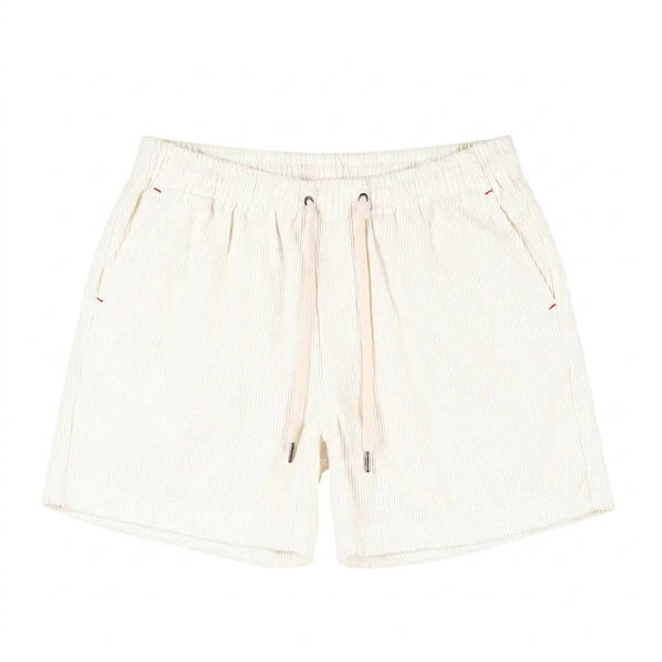 Herren Shorts mit elastischem Bund und Kordelzug und Rippenstruktur-Shorts for men-Alpenkind