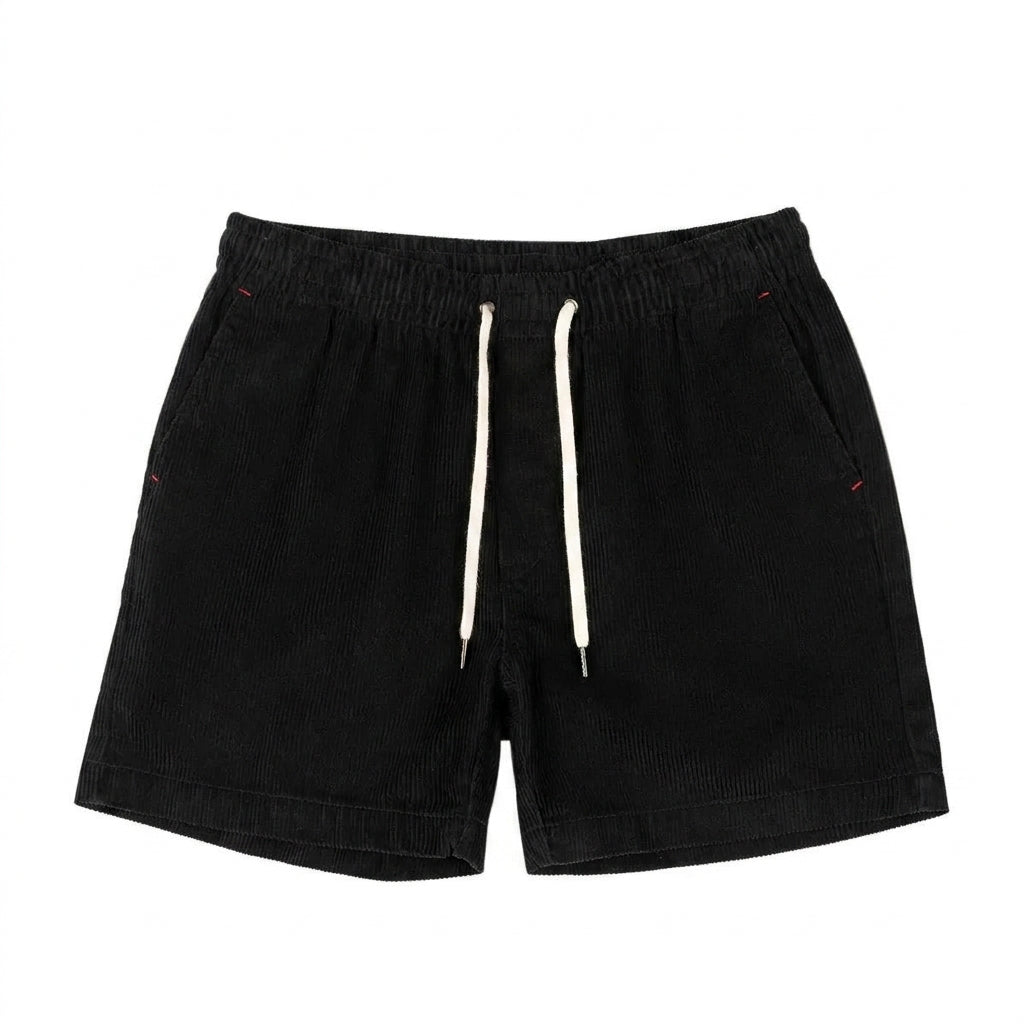 Herren Shorts mit elastischem Bund und Kordelzug und Rippenstruktur-Shorts for men-Alpenkind