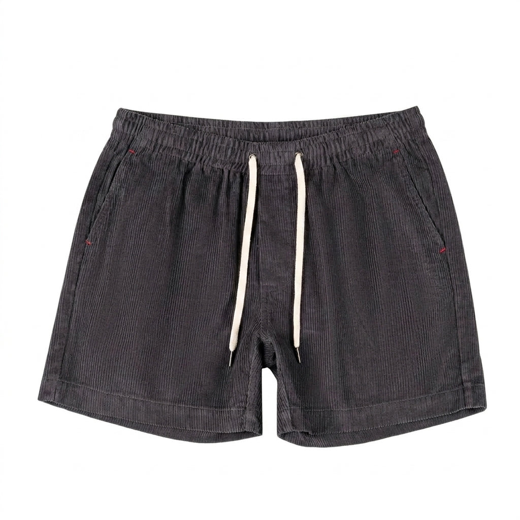 Herren Shorts mit elastischem Bund und Kordelzug und Rippenstruktur-Shorts for men-Alpenkind