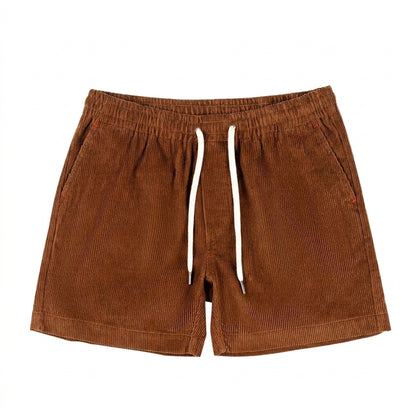 Herren Shorts mit elastischem Bund und Kordelzug und Rippenstruktur-Shorts for men-Alpenkind