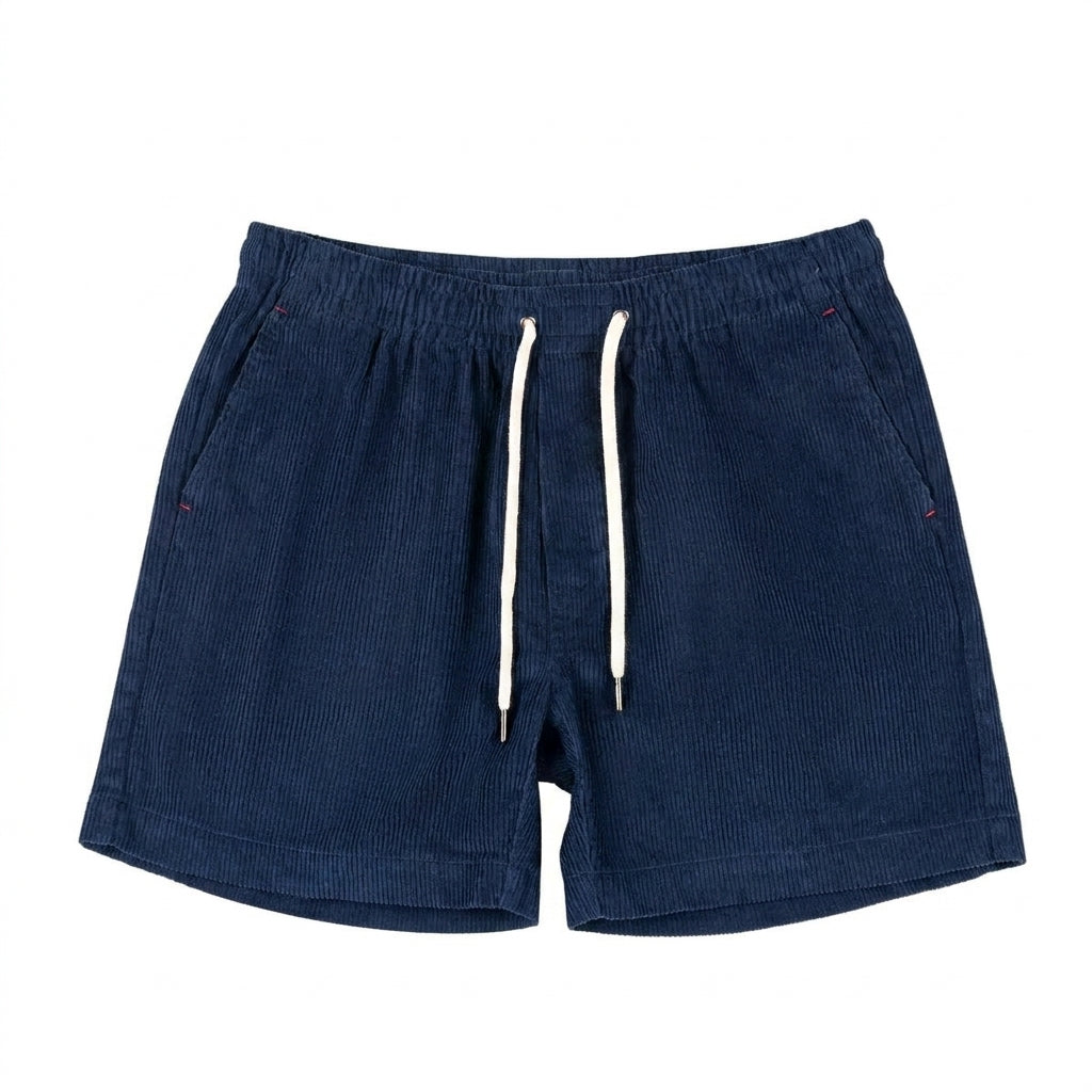 Herren Shorts mit elastischem Bund und Kordelzug und Rippenstruktur-Shorts for men-Alpenkind