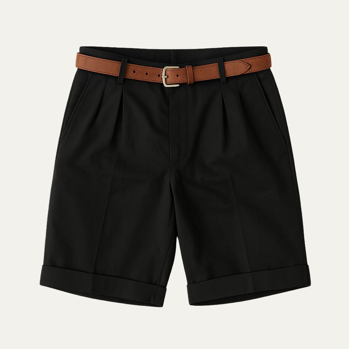 Herren Shorts mit Falten und Gürtel-Shorts for men-Alpenkind
