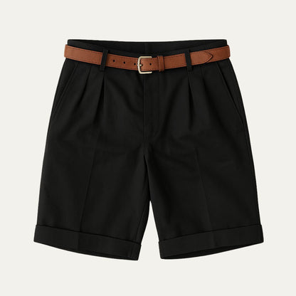 Herren Shorts mit Falten und Gürtel-Shorts for men-Alpenkind