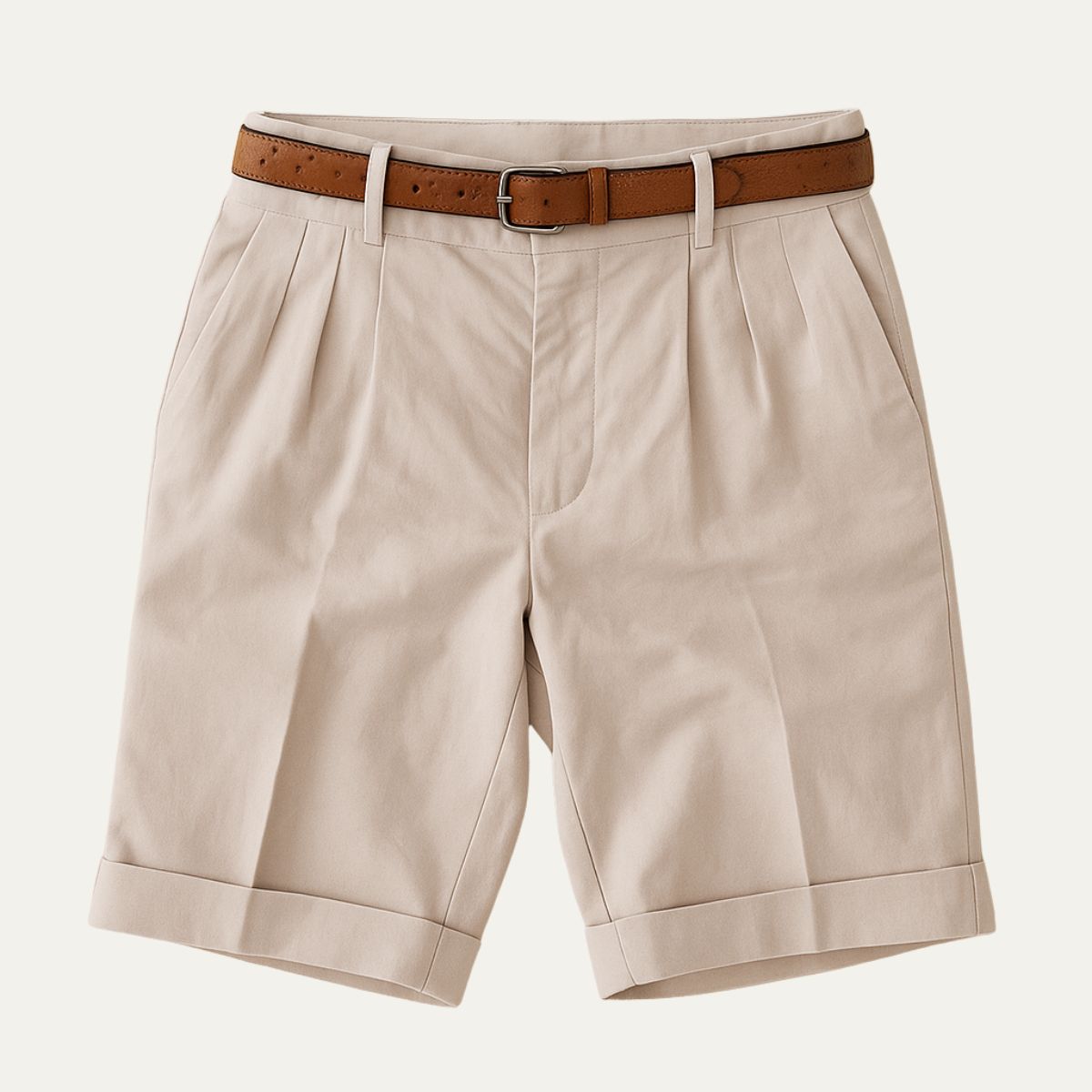 Herren Shorts mit Falten und Gürtel-Shorts for men-Alpenkind