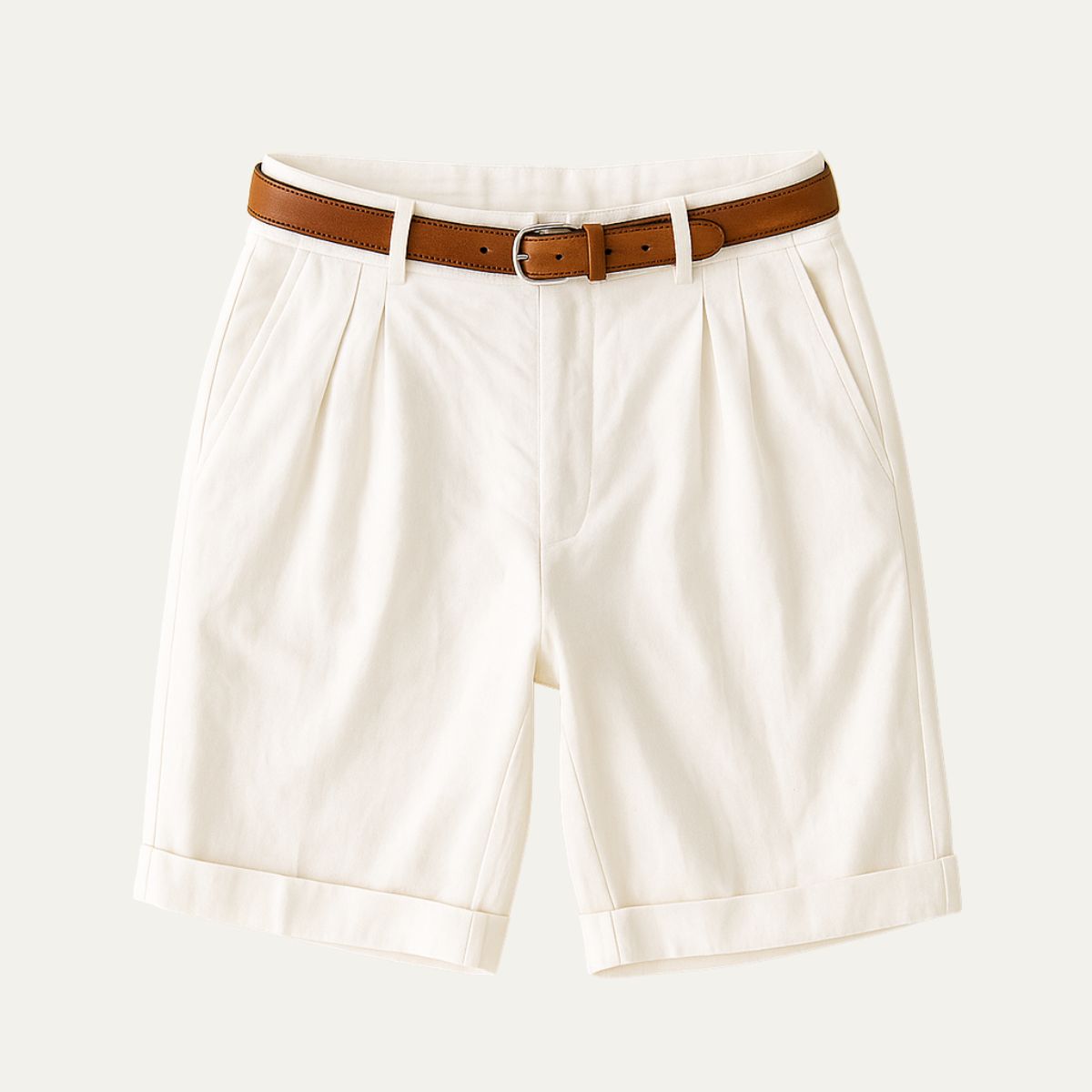 Herren Shorts mit Falten und Gürtel-Shorts for men-Alpenkind