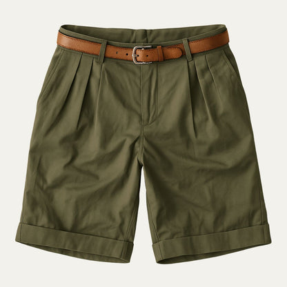 Herren Shorts mit Falten und Gürtel-Shorts for men-Alpenkind