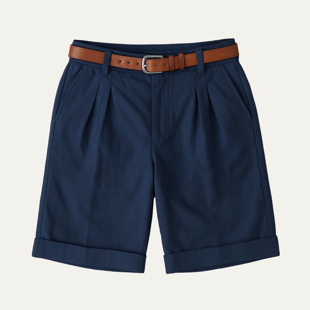 Herren Shorts mit Falten und Gürtel-Shorts for men-Alpenkind