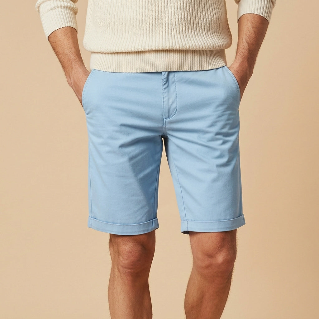 Herren-Shorts mit flacher Vorderseite und elastischem Bund-Shorts for men-Alpenkind