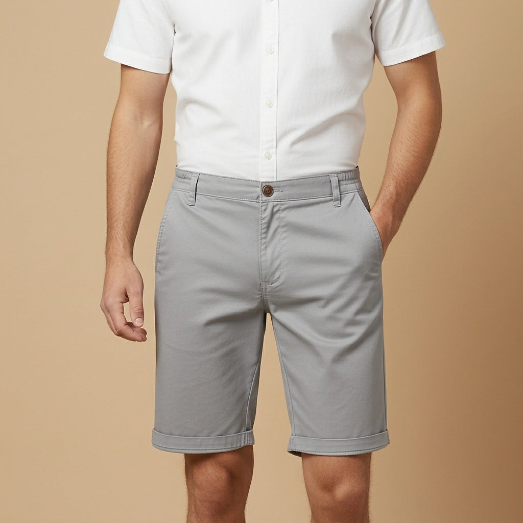 Herren-Shorts mit flacher Vorderseite und elastischem Bund-Shorts for men-Alpenkind