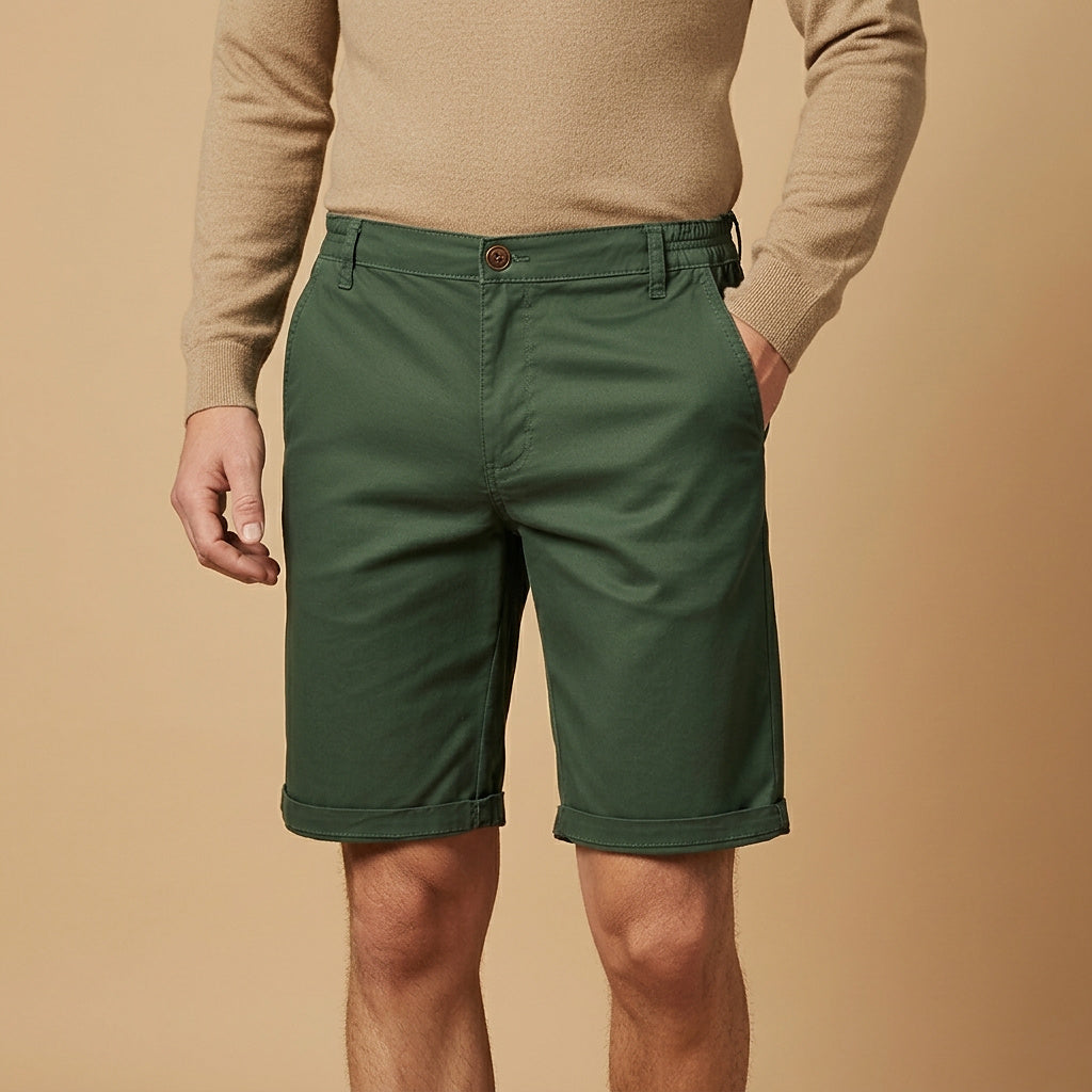 Herren-Shorts mit flacher Vorderseite und elastischem Bund-Shorts for men-Alpenkind