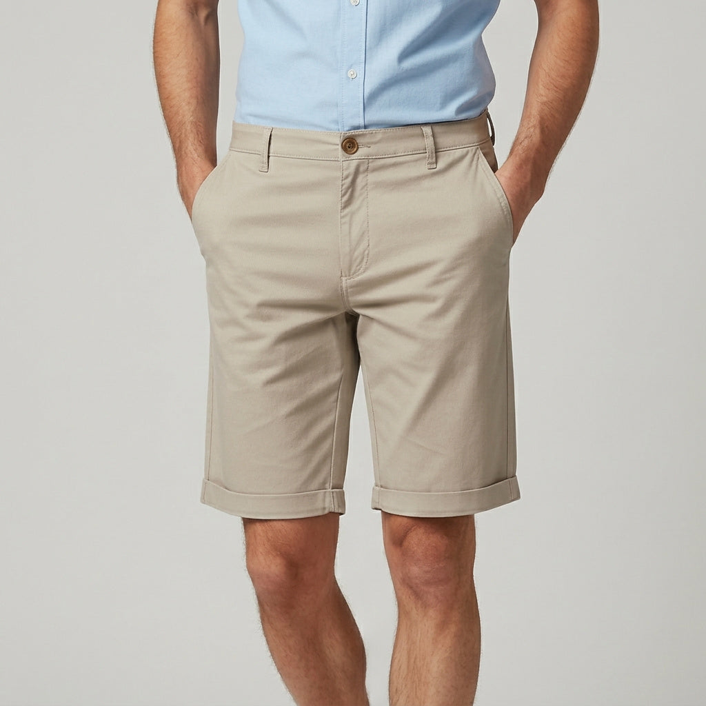 Herren-Shorts mit flacher Vorderseite und elastischem Bund-Shorts for men-Alpenkind