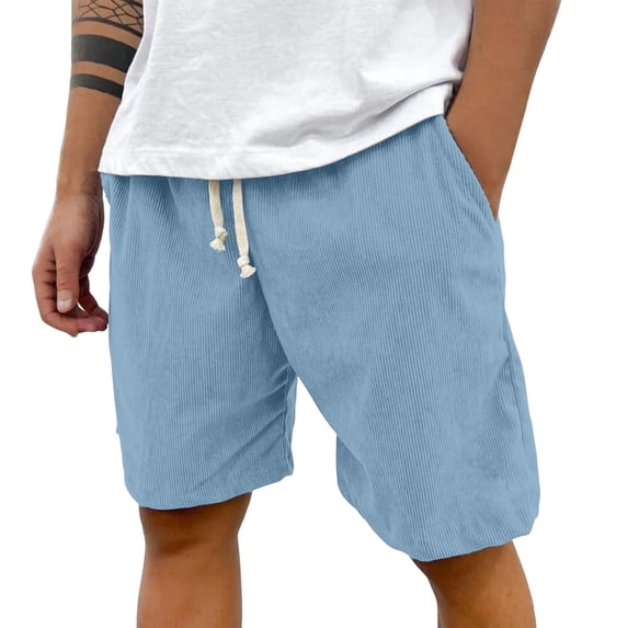 Herren Shorts mit Kordelzug und aufgenähtem Etikett-Shorts for men-Alpenkind