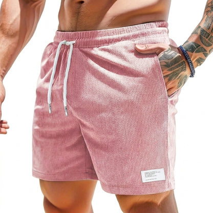 Herren Shorts mit Kordelzug und aufgenähtem Etikett-Shorts for men-Alpenkind