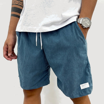 Herren Shorts mit Kordelzug und aufgenähtem Etikett-Shorts for men-Alpenkind