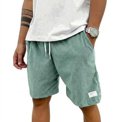 Herren Shorts mit Kordelzug und aufgenähtem Etikett-Shorts for men-Alpenkind