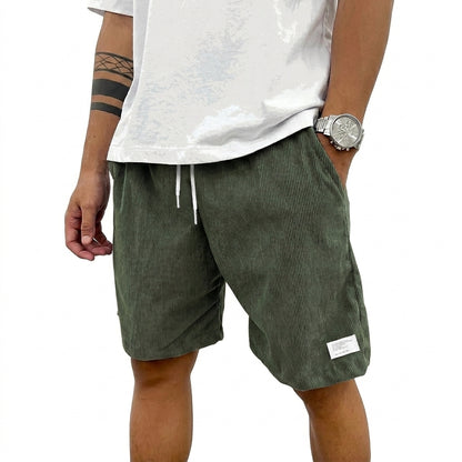 Herren Shorts mit Kordelzug und aufgenähtem Etikett-Shorts for men-Alpenkind