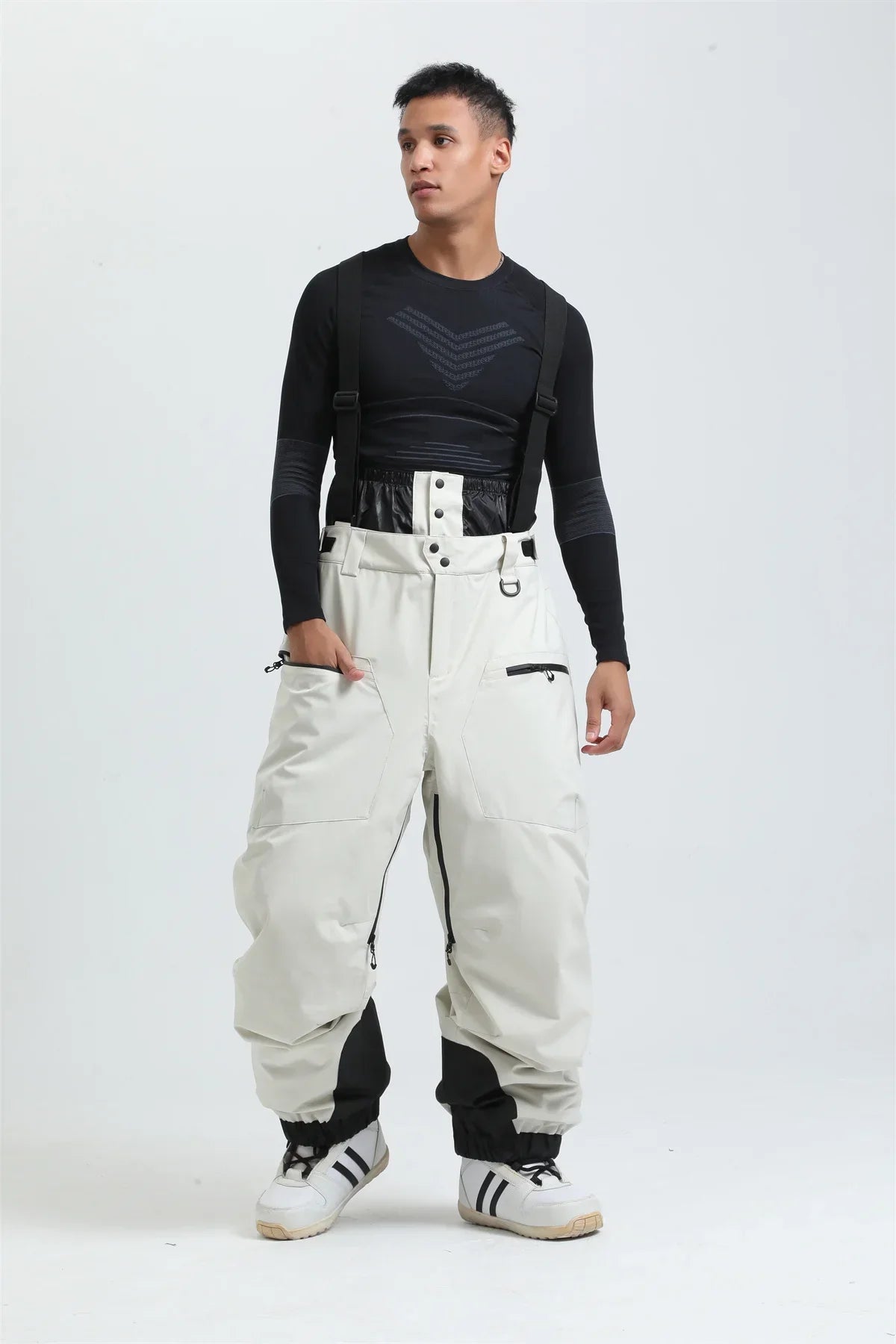 Herren-Skihose mit Hosenträgern und Reißverschluss-Pants for Men-Alpenkind