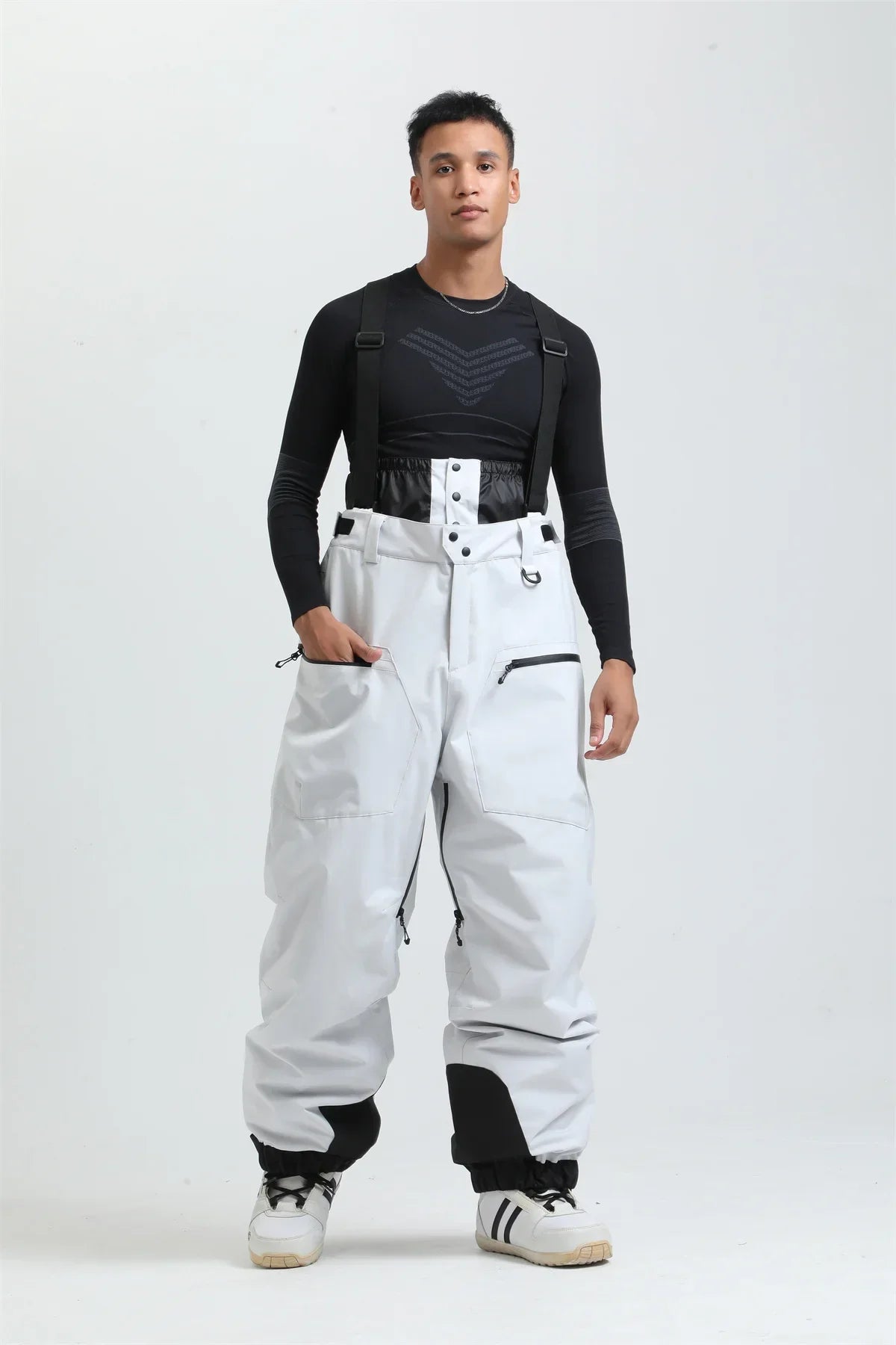 Herren-Skihose mit Hosenträgern und Reißverschluss-Pants for Men-Alpenkind