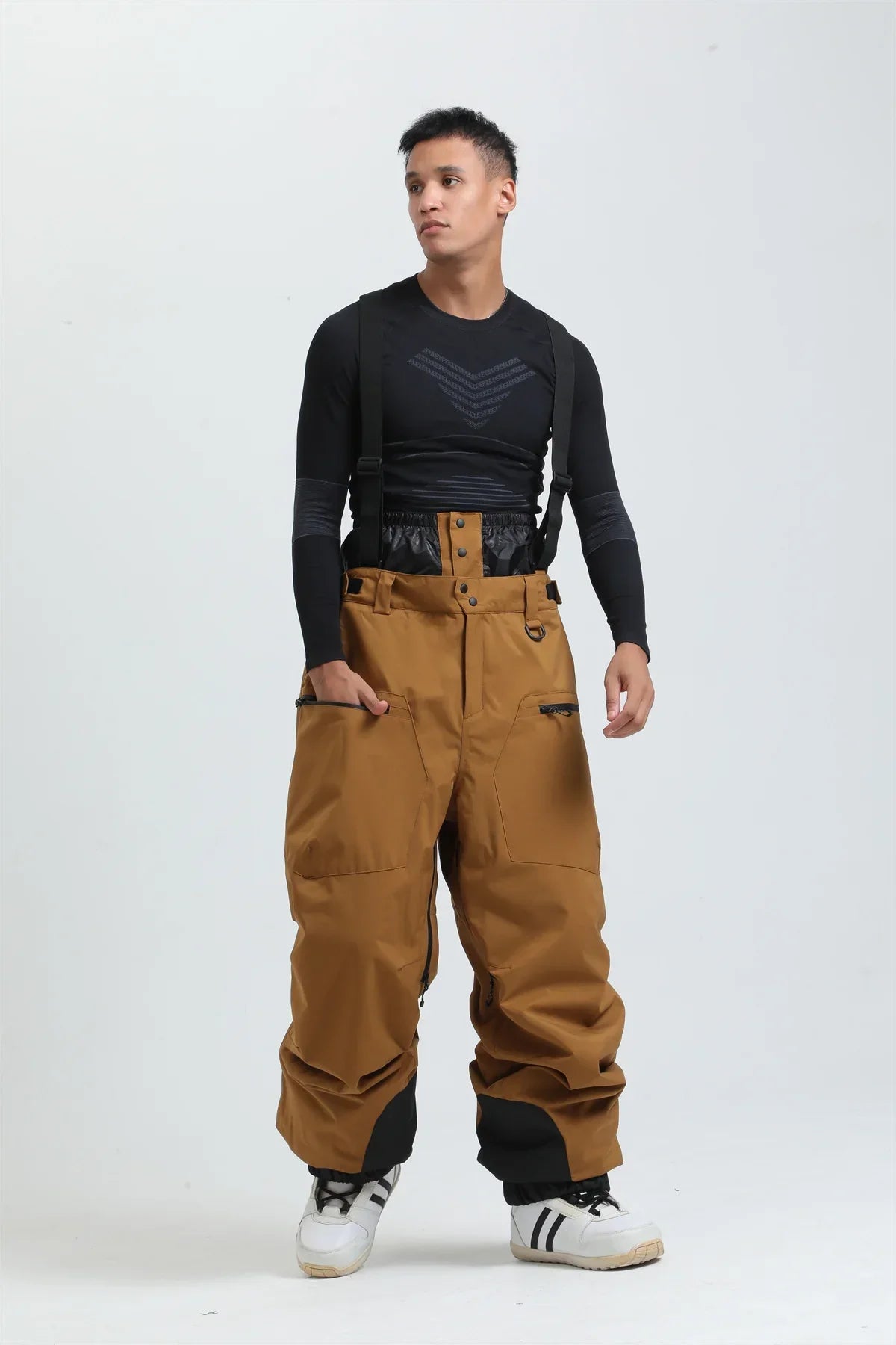Herren-Skihose mit Hosenträgern und Reißverschluss-Pants for Men-Alpenkind