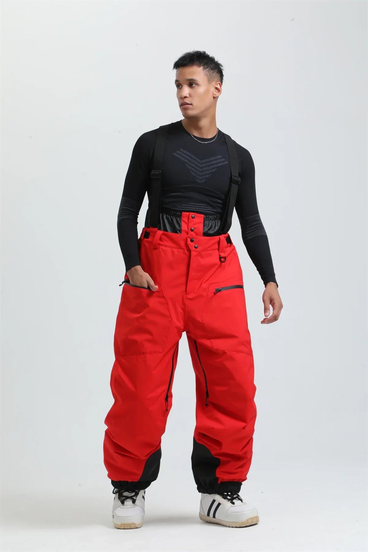 Herren-Skihose mit Hosenträgern und Reißverschluss-Pants for Men-Alpenkind