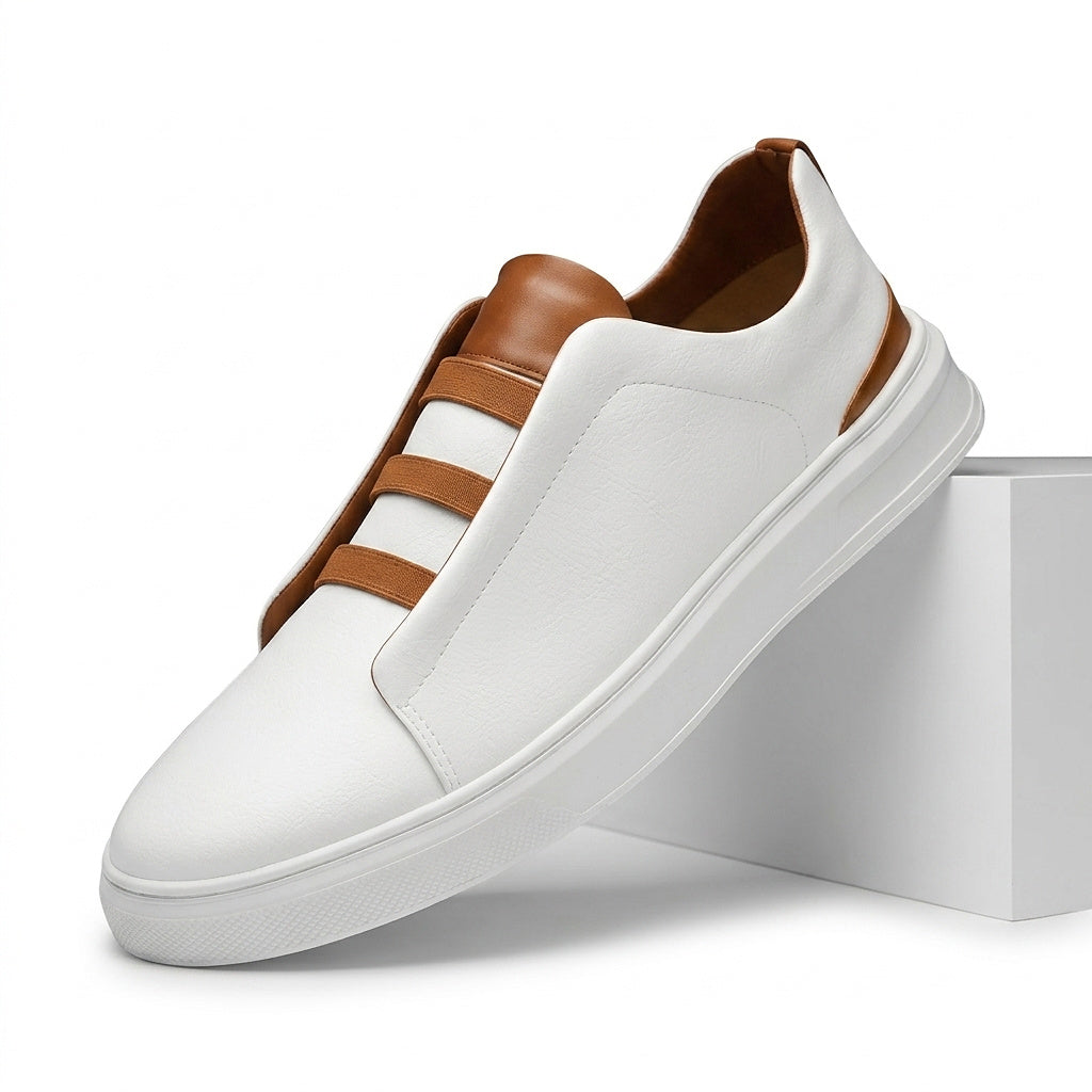 Herren-Slip-On-Sneaker mit Kontrastriemen-Detail-Footwear for men-Alpenkind