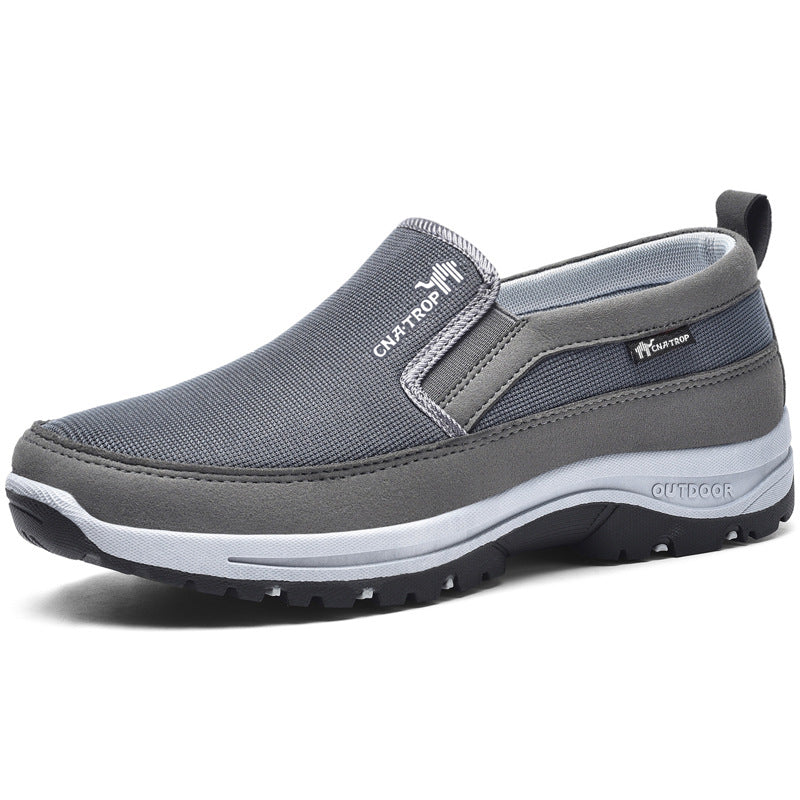 Herren Slipper mit Mesh-Oberfläche und Panelstruktur-Men Footwear-Alpenkind