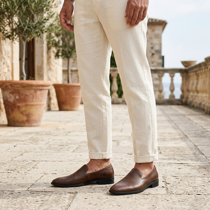 Herren-Slipper mit strukturierter Oberfläche-Footwear for men-Alpenkind