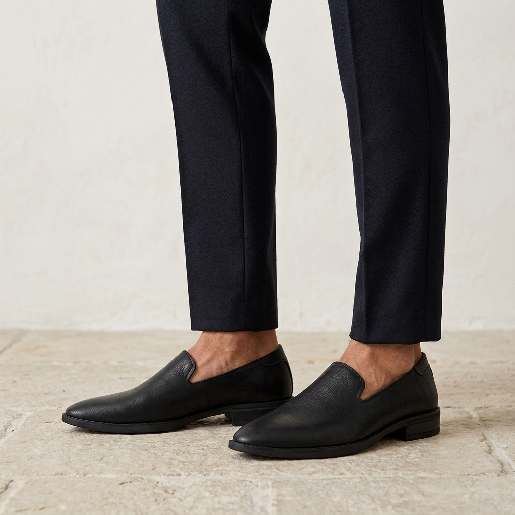 Herren-Slipper mit strukturierter Oberfläche-Footwear for men-Alpenkind