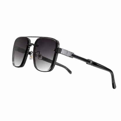 Herren Sonnenbrille mit eckigen Gläsern und Doppelsteg-Glasses for men-Alpenkind