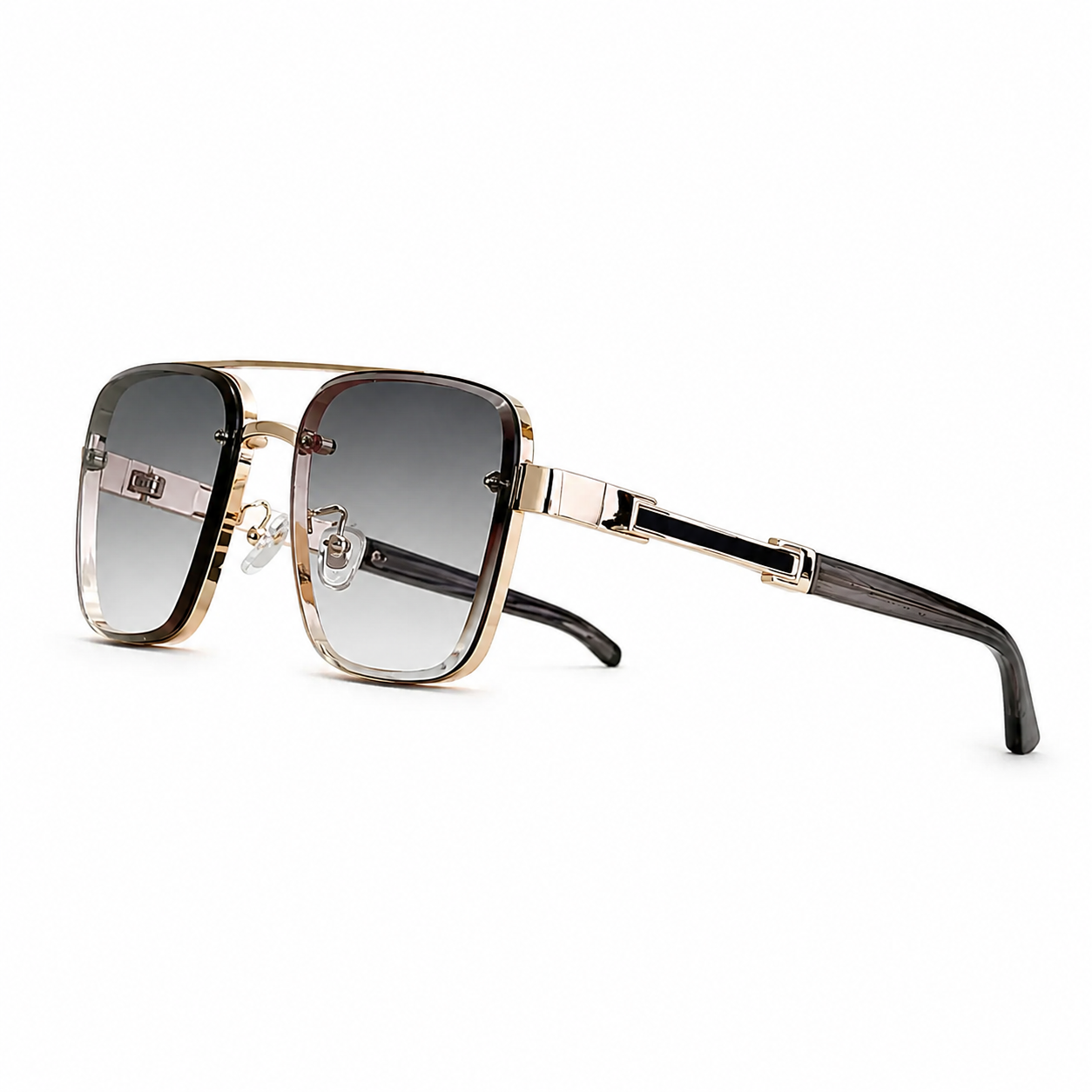 Herren Sonnenbrille mit eckigen Gläsern und Doppelsteg-Glasses for men-Alpenkind