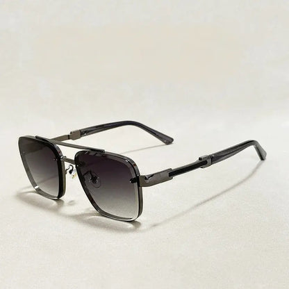 Herren Sonnenbrille mit eckigen Gläsern und Doppelsteg-Glasses for men-Alpenkind
